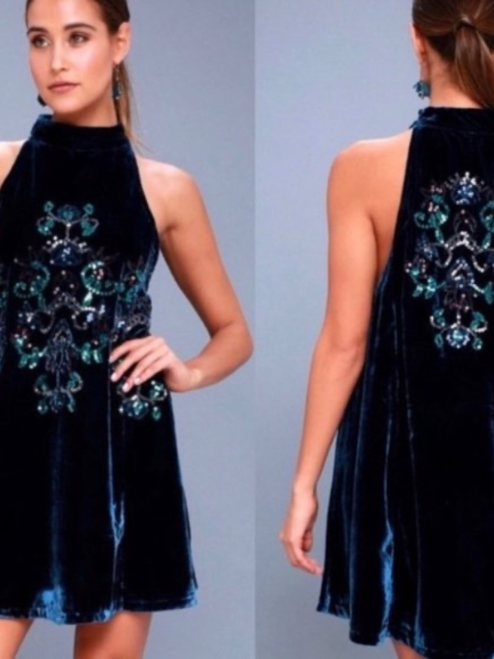 Free People Sequin Swing Mini Dress (NWT)